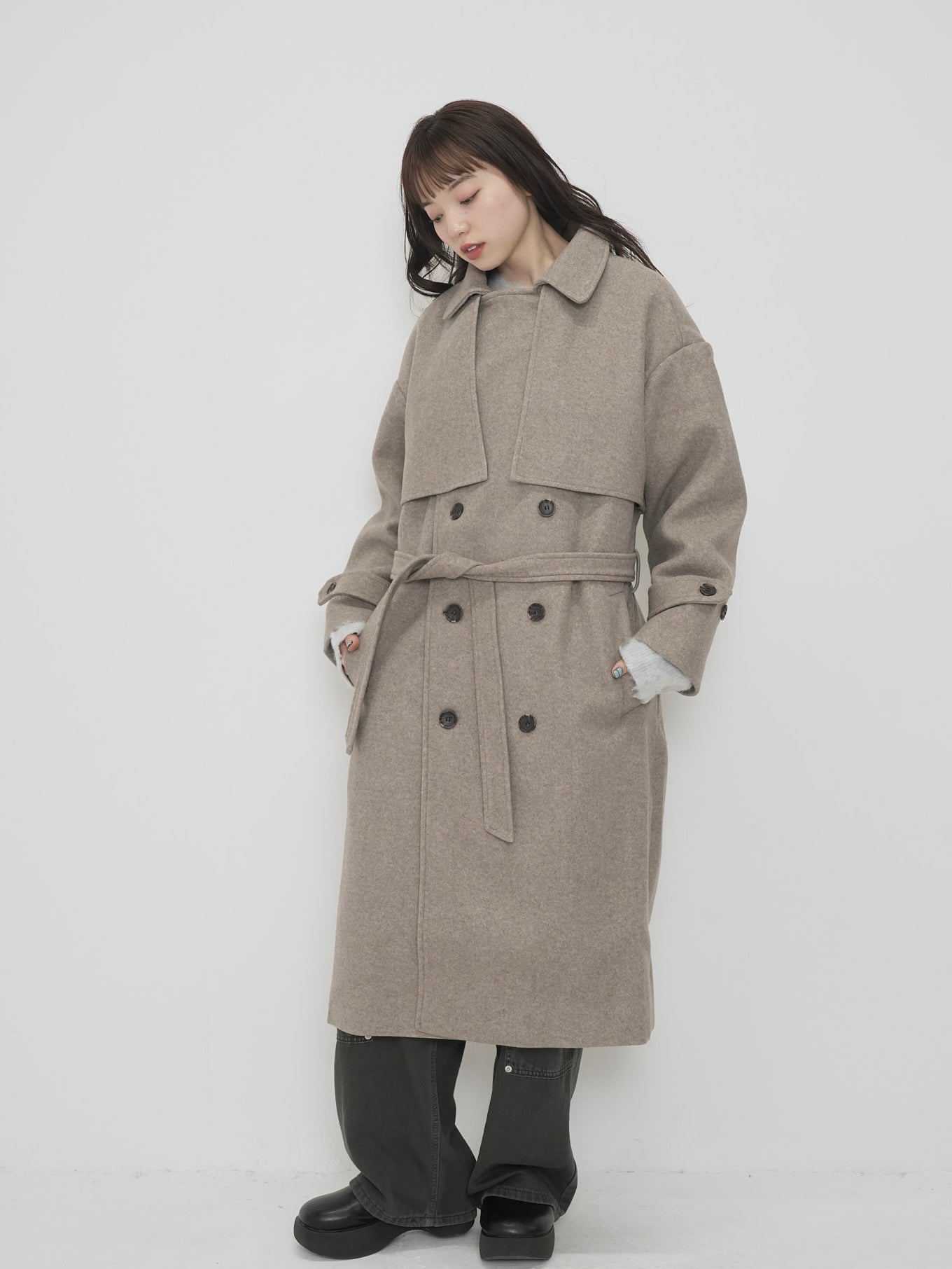 trench wool coat