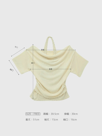 drape dot layered tops