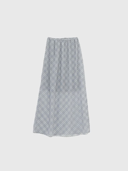 bias check sheer skirt