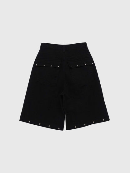 metal stud bermuda pants