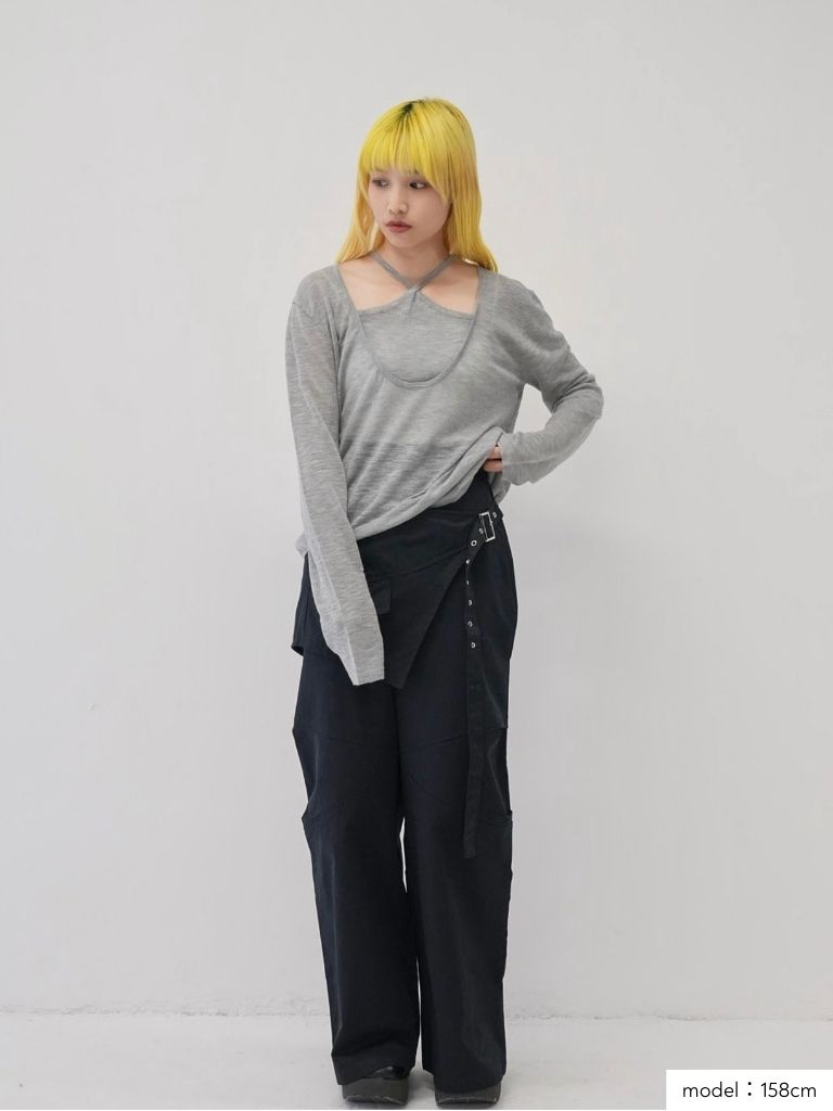 sheer cross knit