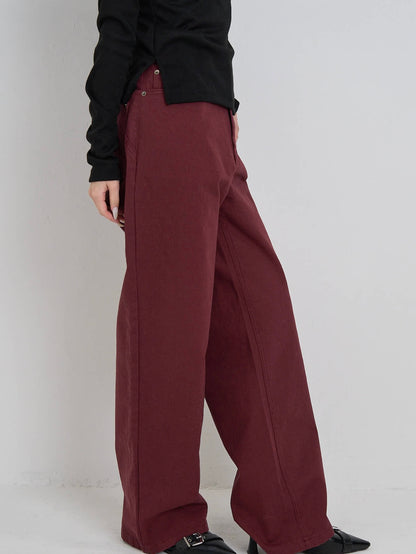 straight cotton pants