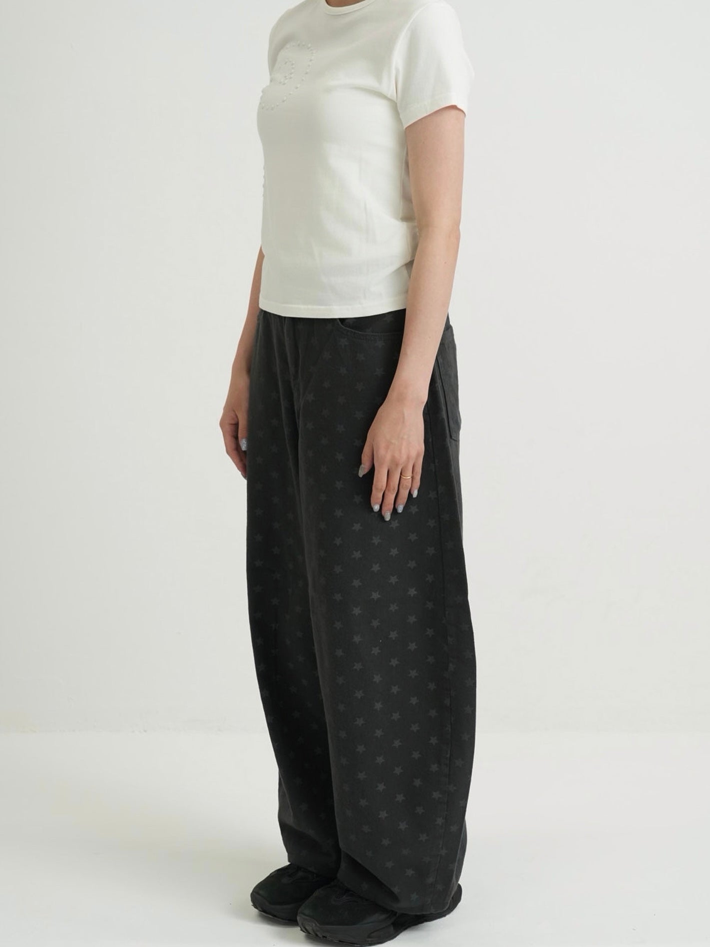 star dot balloon pants