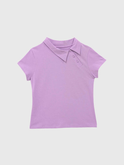 mini collar compact tops