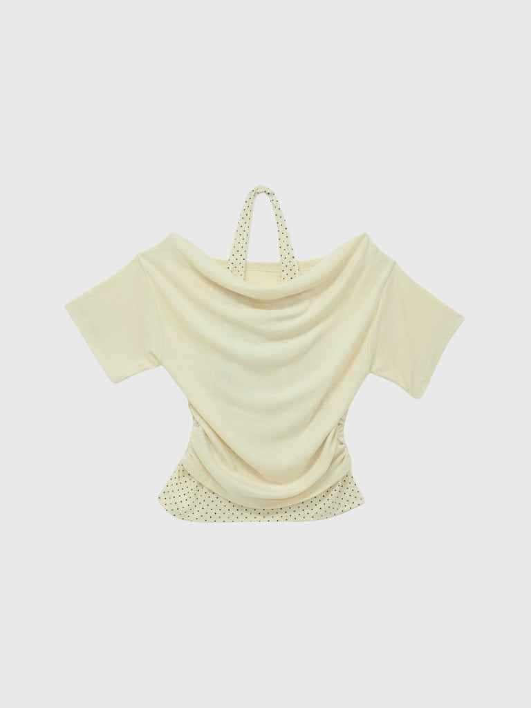 drape dot layered tops