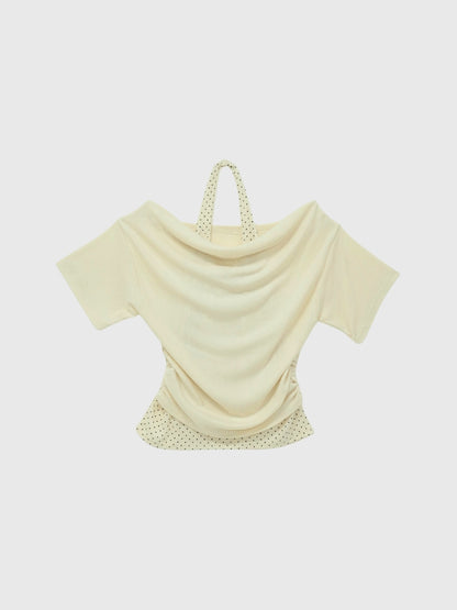 drape dot layered tops