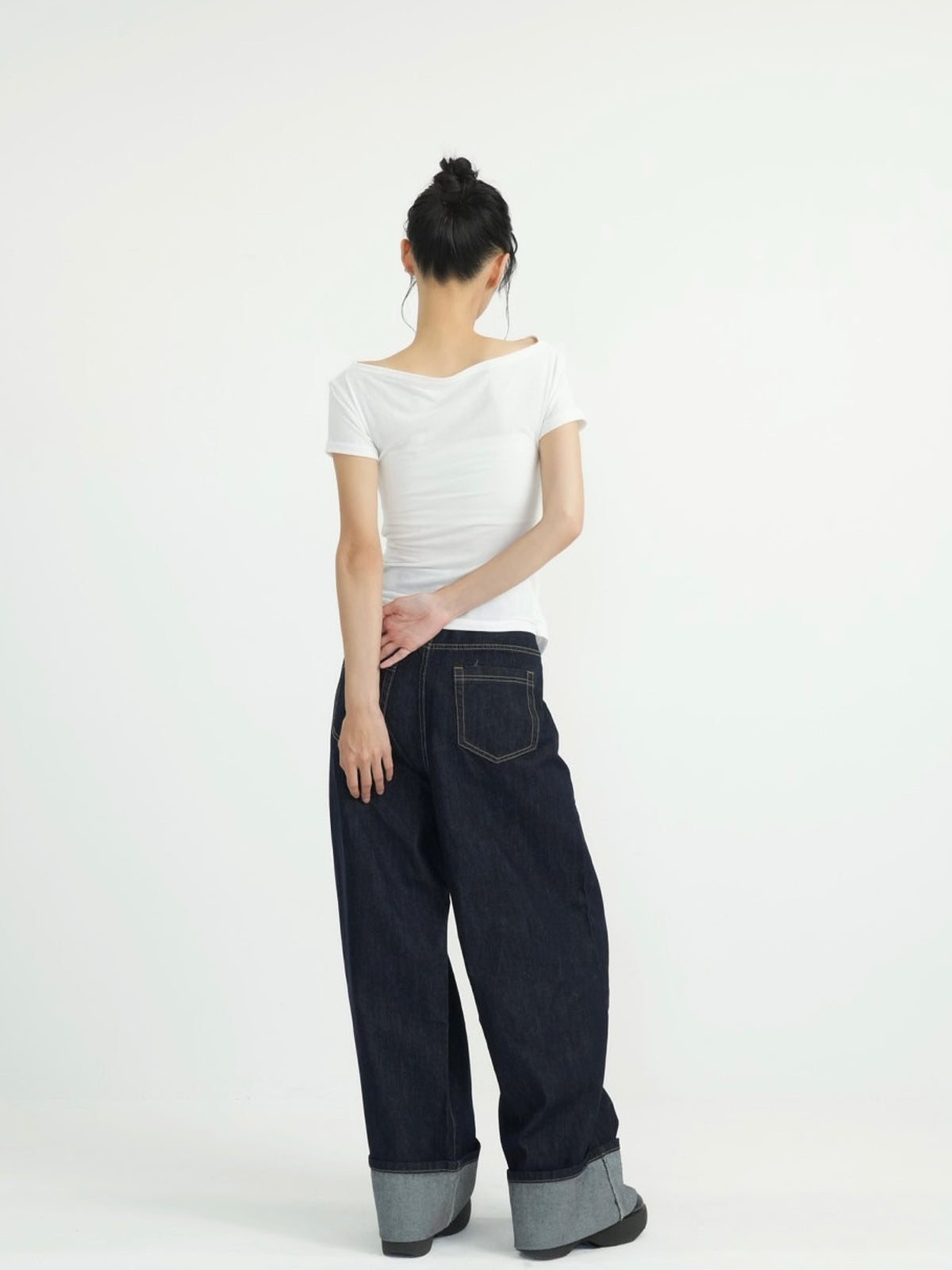 side tie snap tops