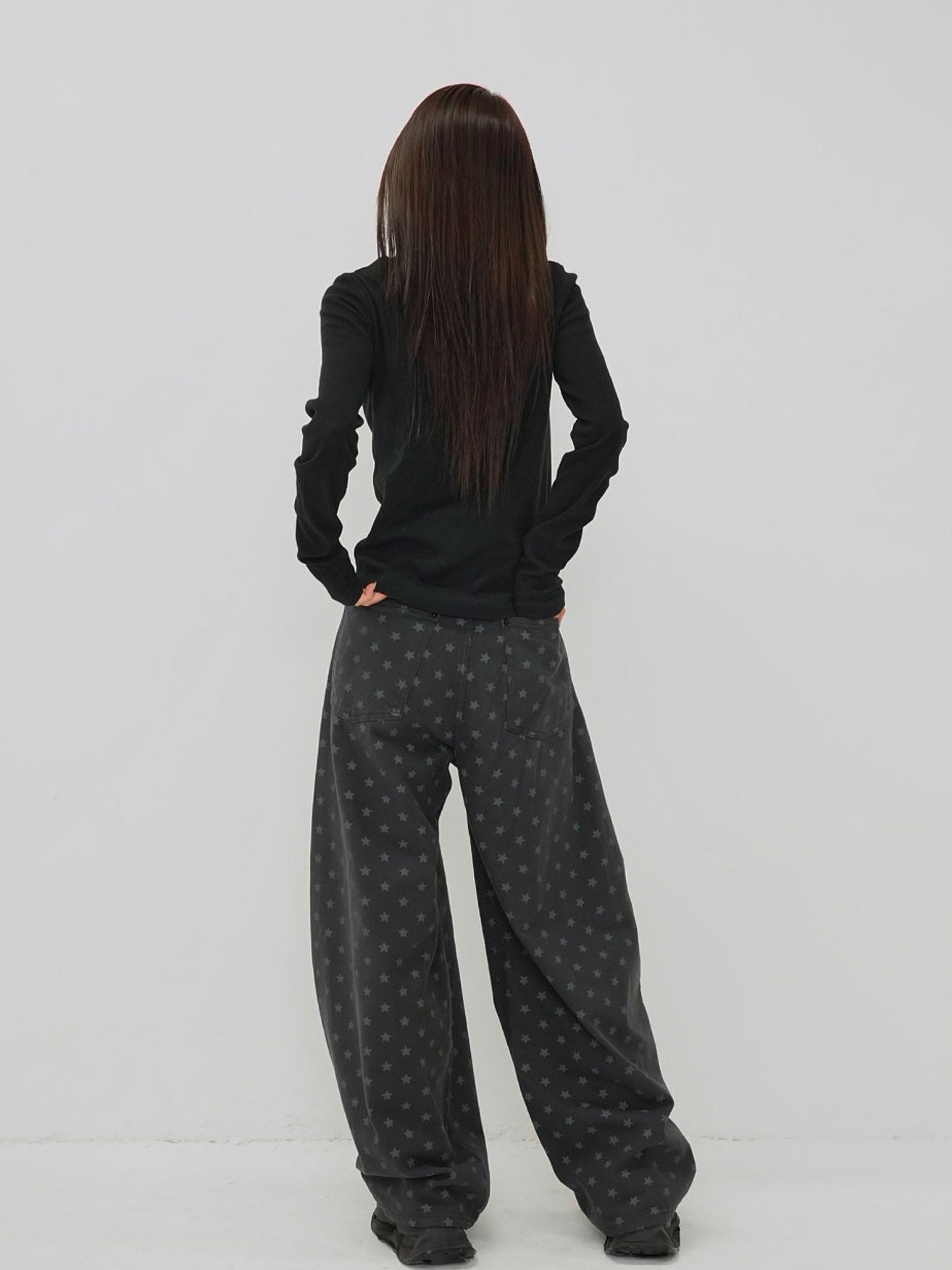 star dot balloon pants