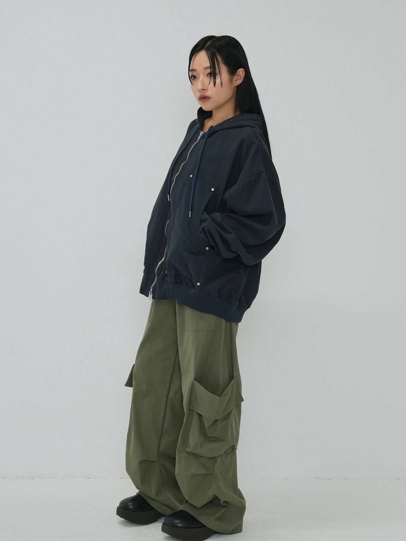 folding waist jogger pants