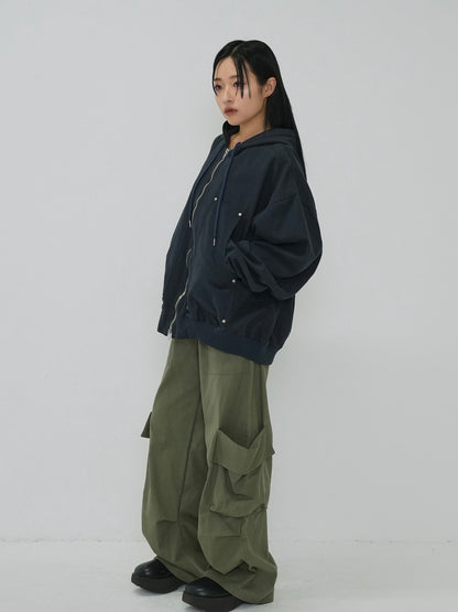 folding waist jogger pants