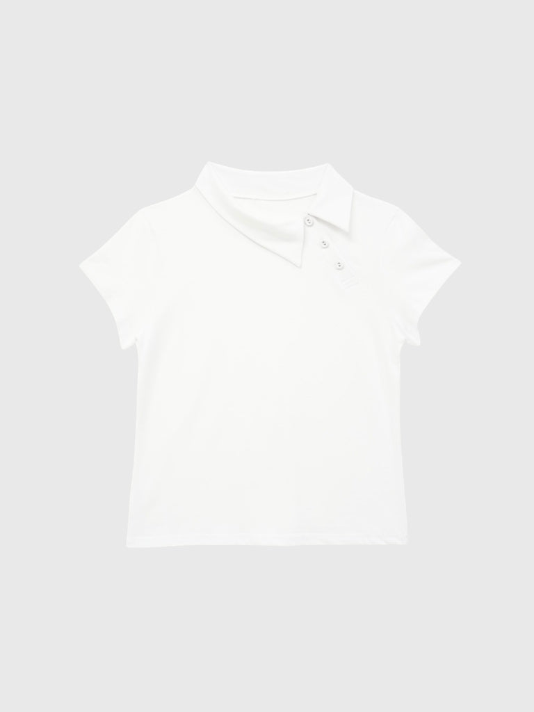 mini collar compact tops