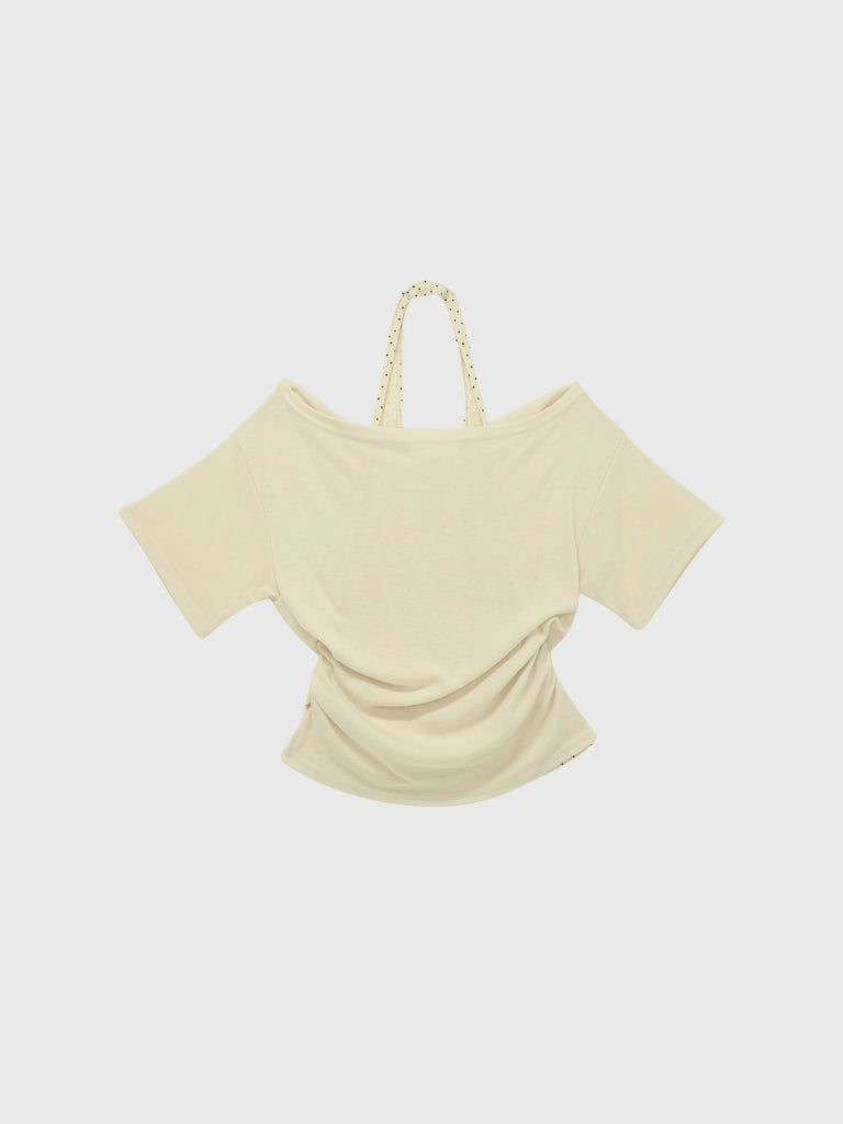 drape dot layered tops