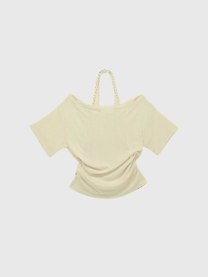 drape dot layered tops