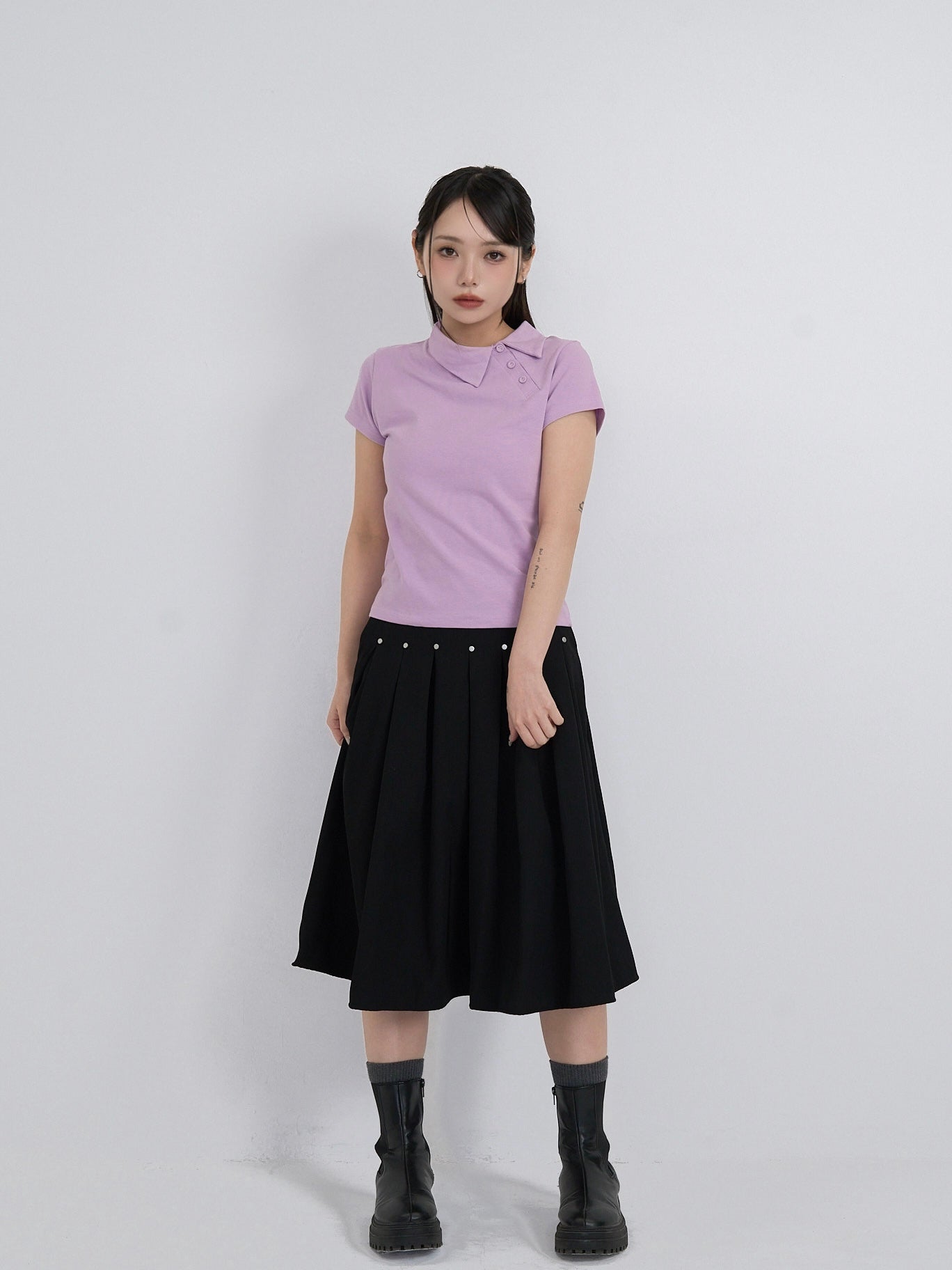 mini collar compact tops
