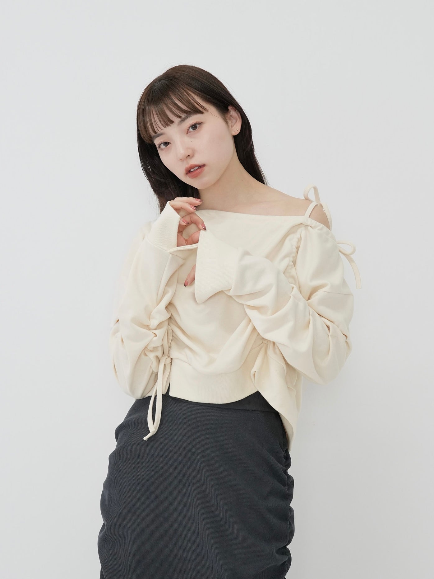 ribbon off shoulder tops