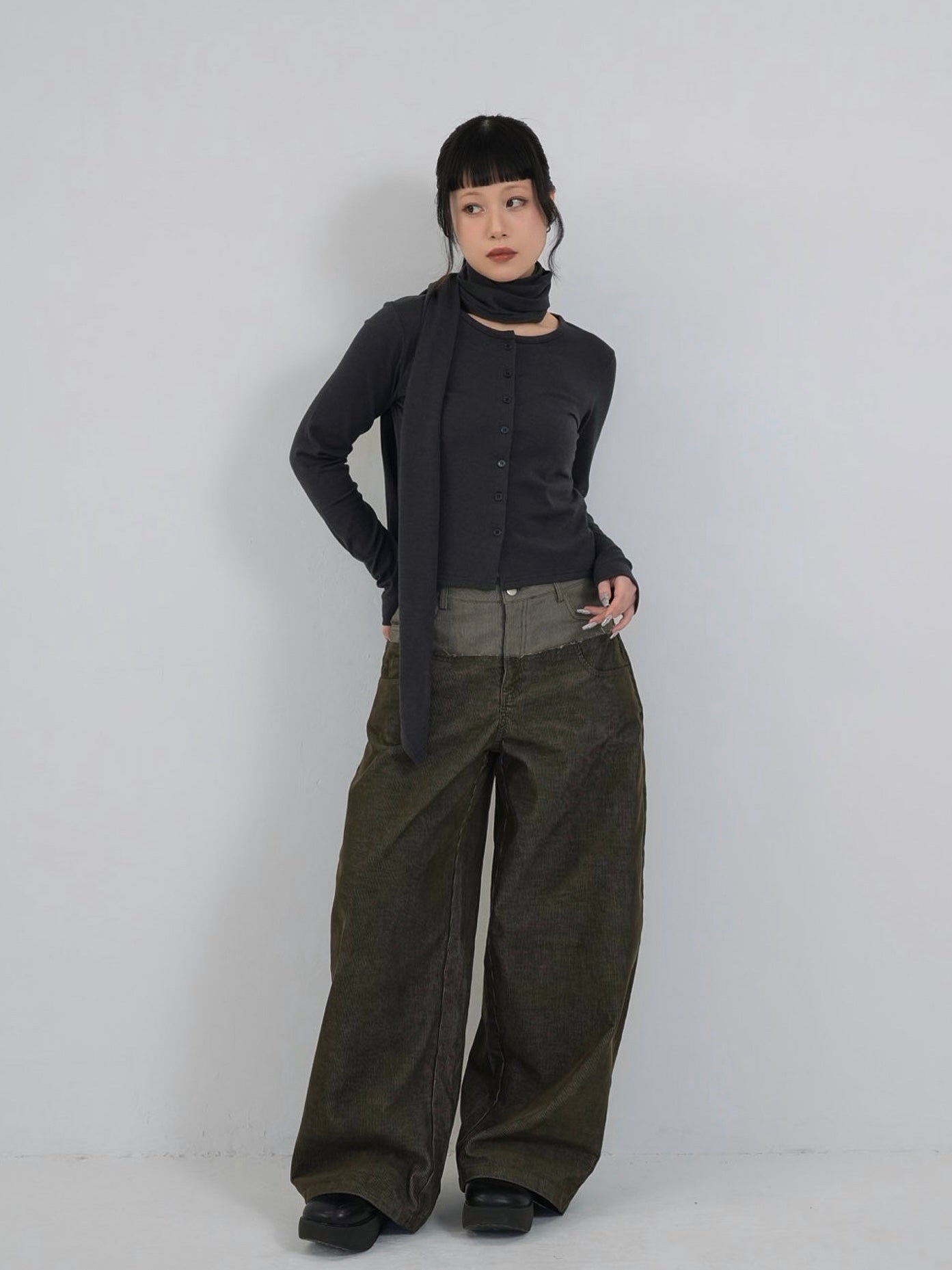 tie bustier cardigan