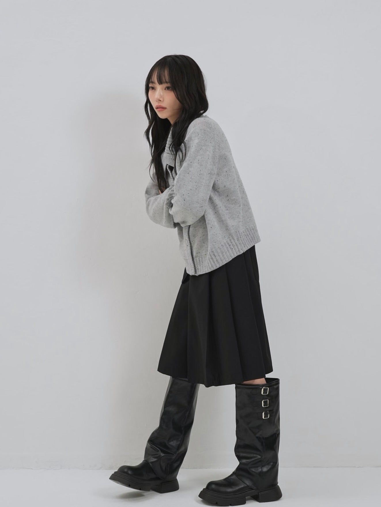 nep high neck cardigan