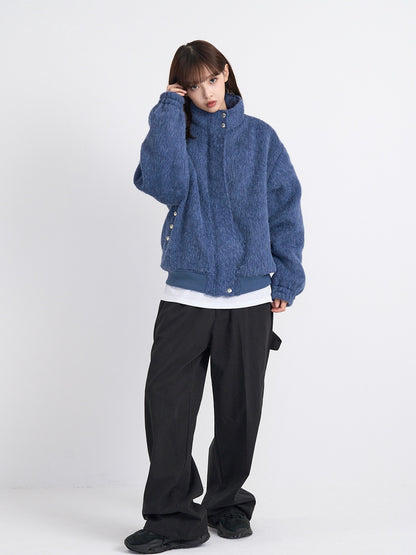 mohair snap blouson