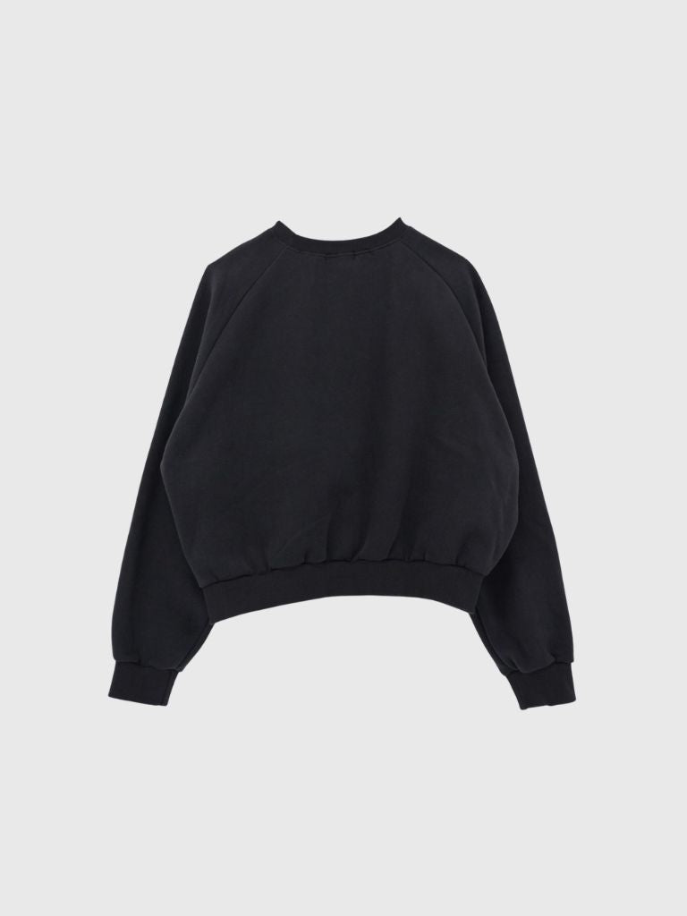 studs neck cropped sweat tops