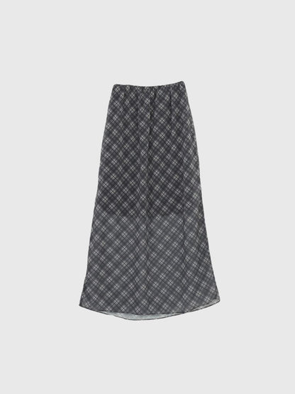 bias check sheer skirt