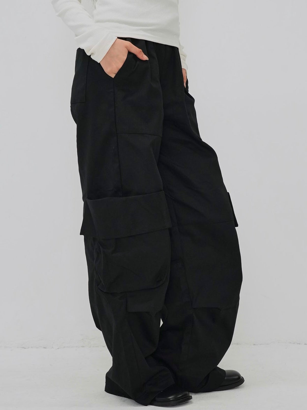 folding waist jogger pants