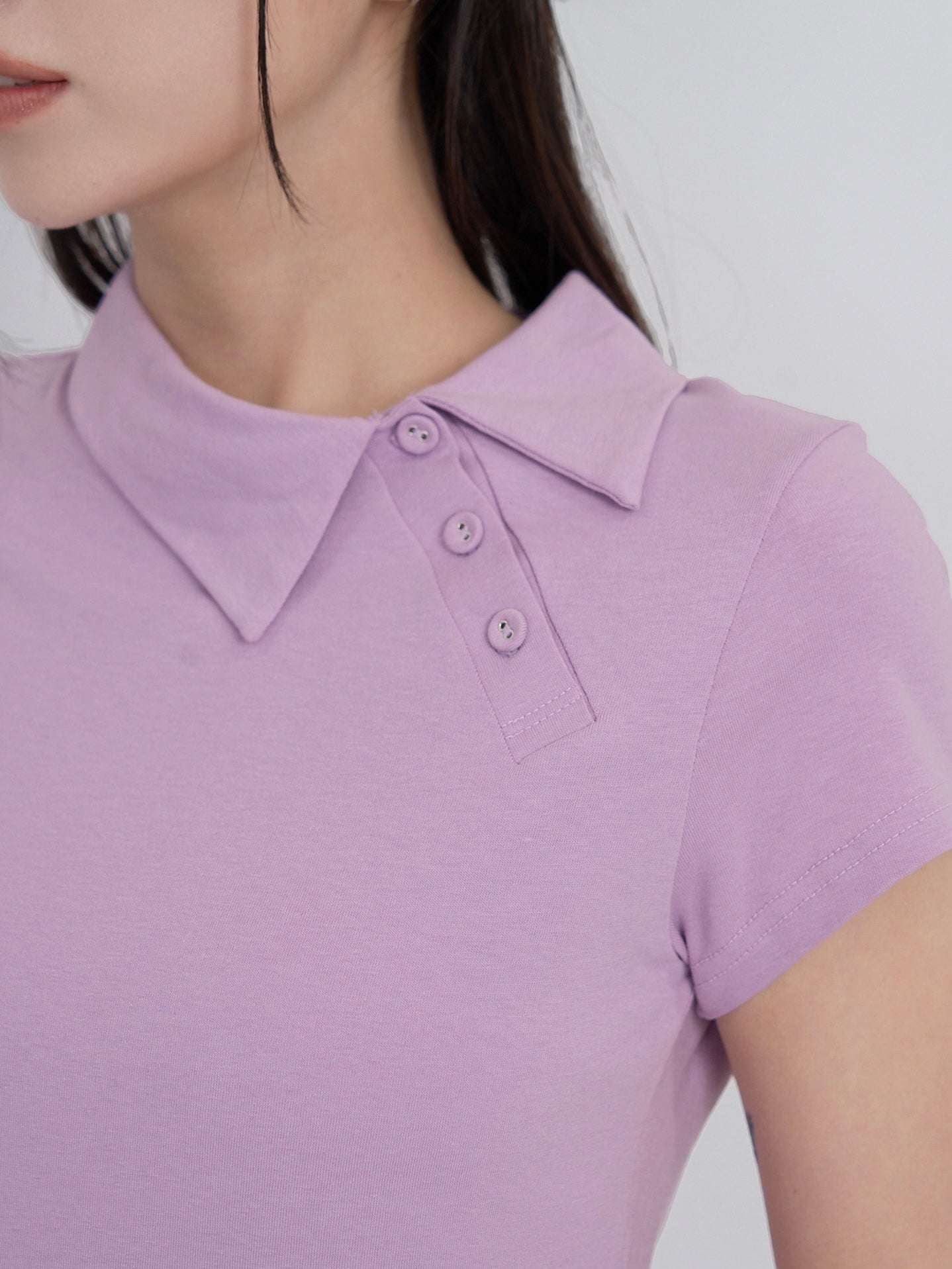 mini collar compact tops