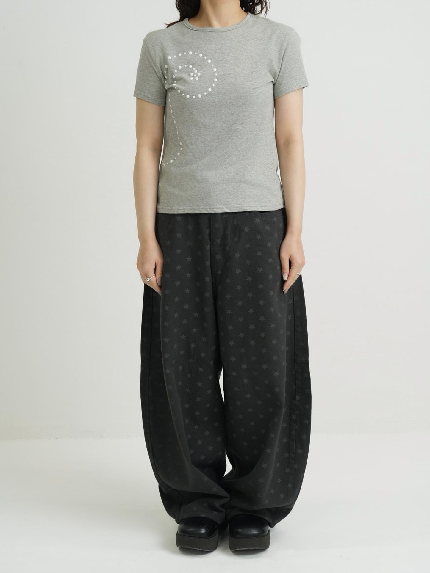 star dot balloon pants