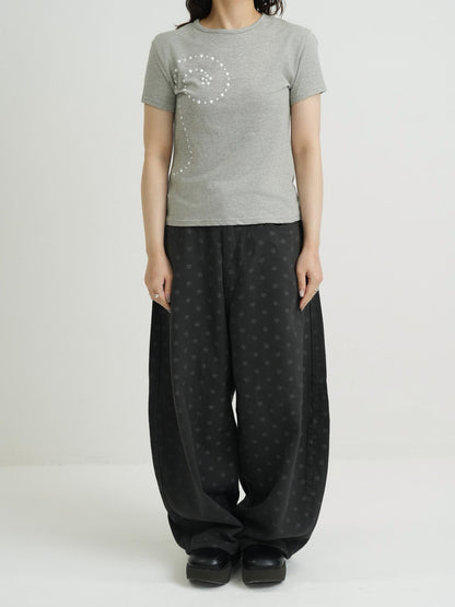 star dot balloon pants