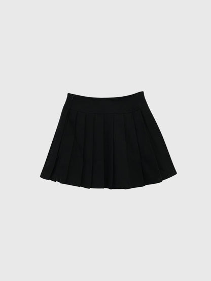 pleats mini skirt