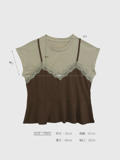 lace bustier layered tops