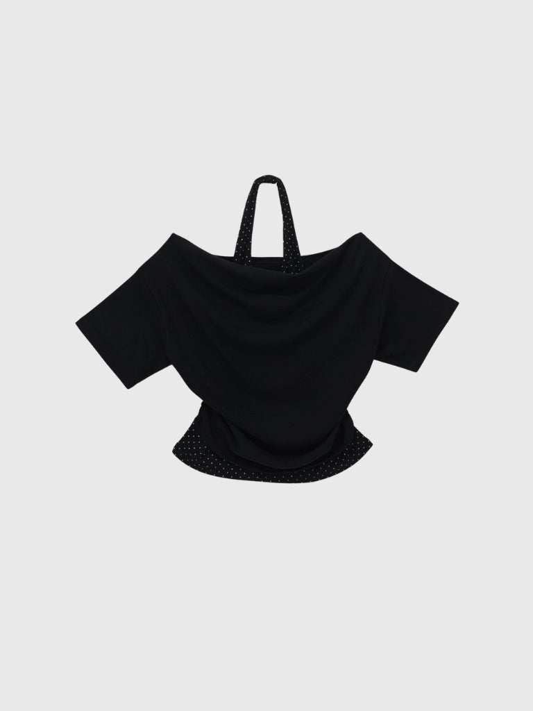 drape dot layered tops