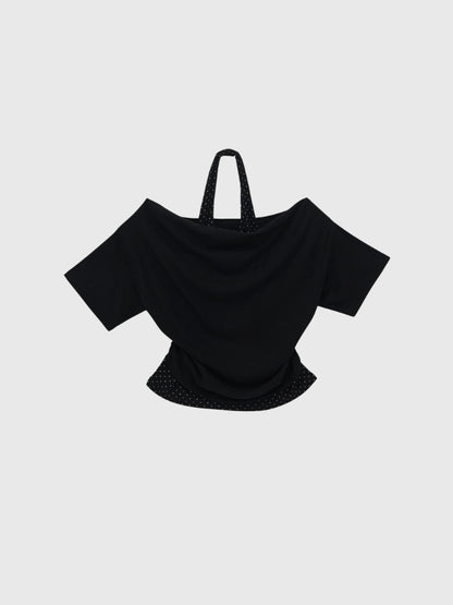 drape dot layered tops