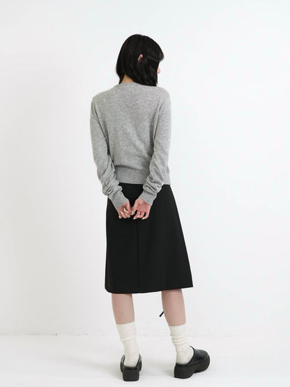 contrast line cardigan