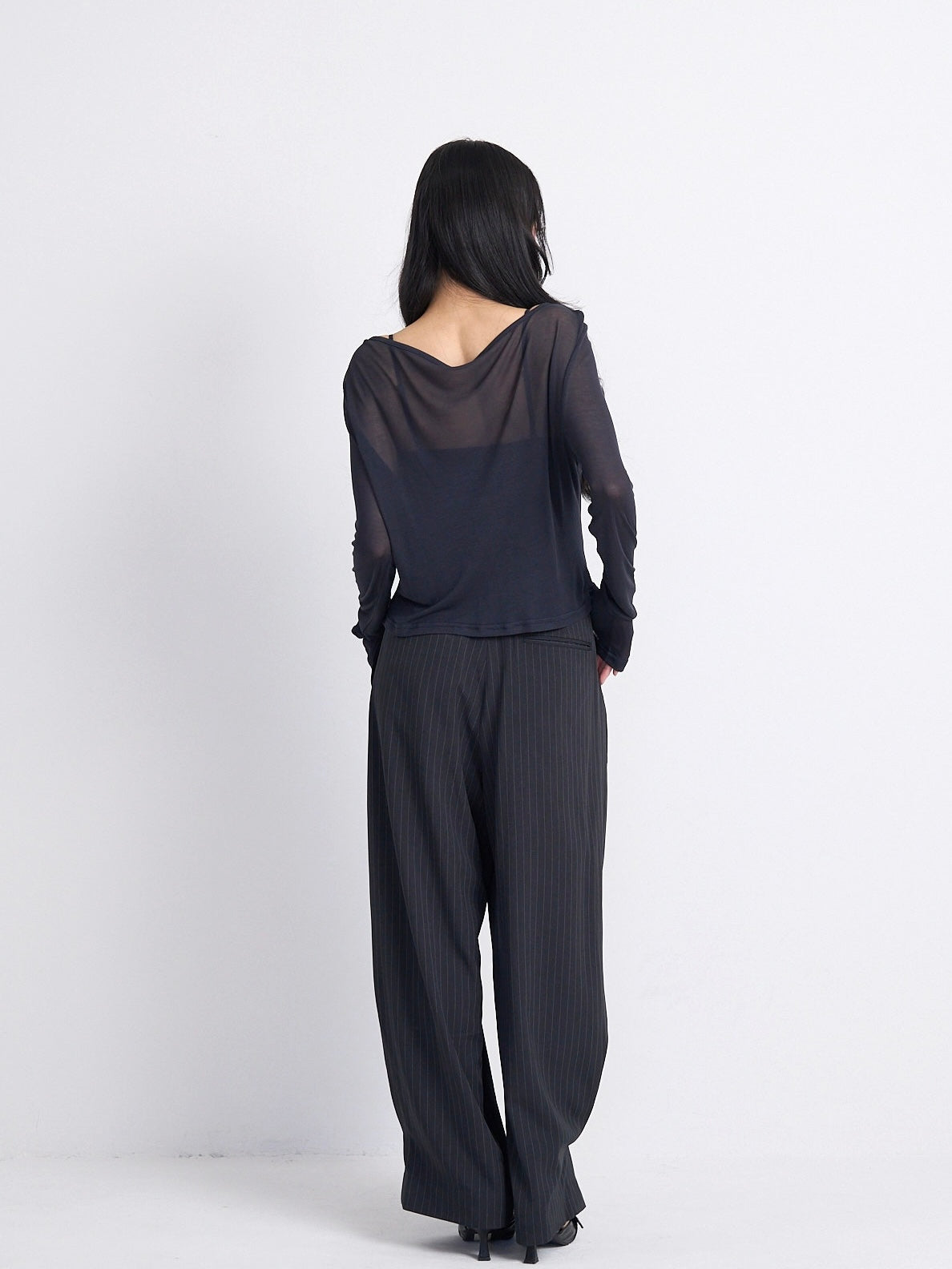 sheer button cardigan