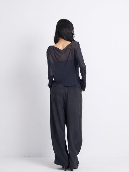 sheer button cardigan