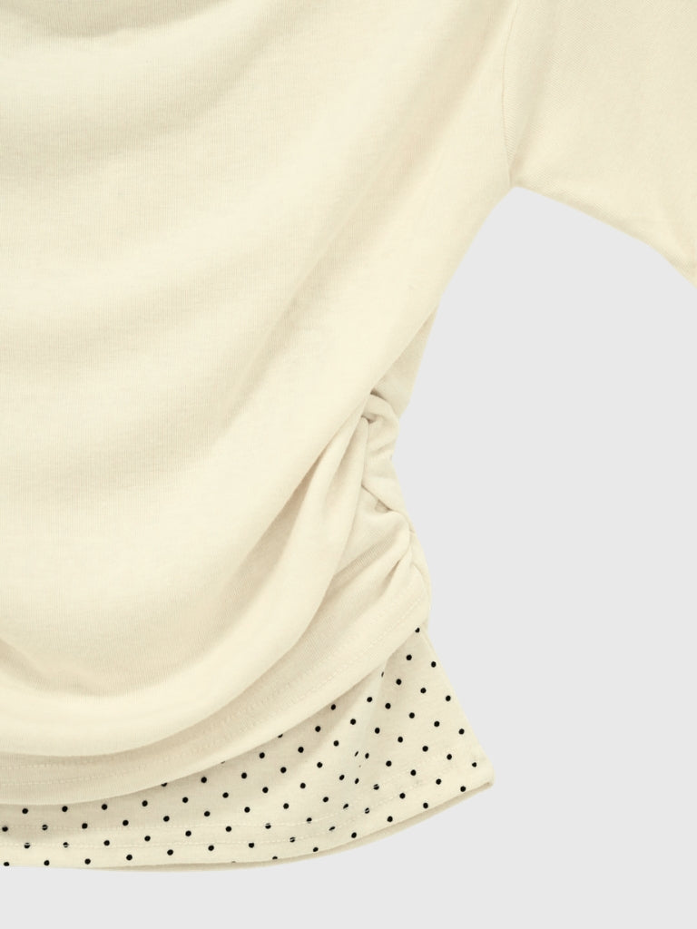 drape dot layered tops