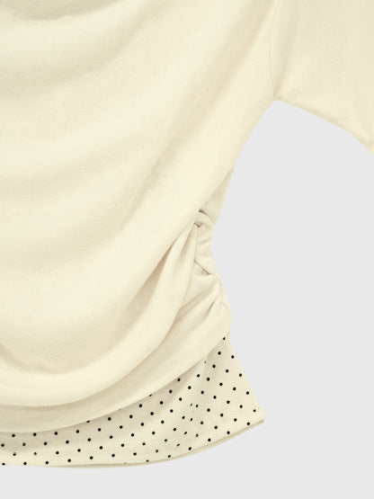 drape dot layered tops