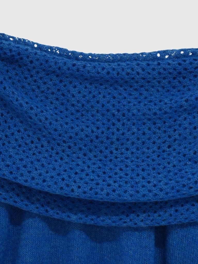 wool off shoulder knit