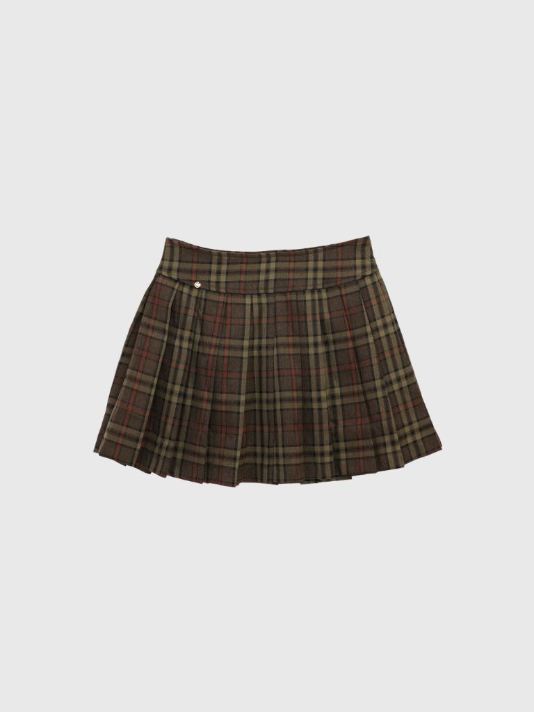 pleats mini skirt