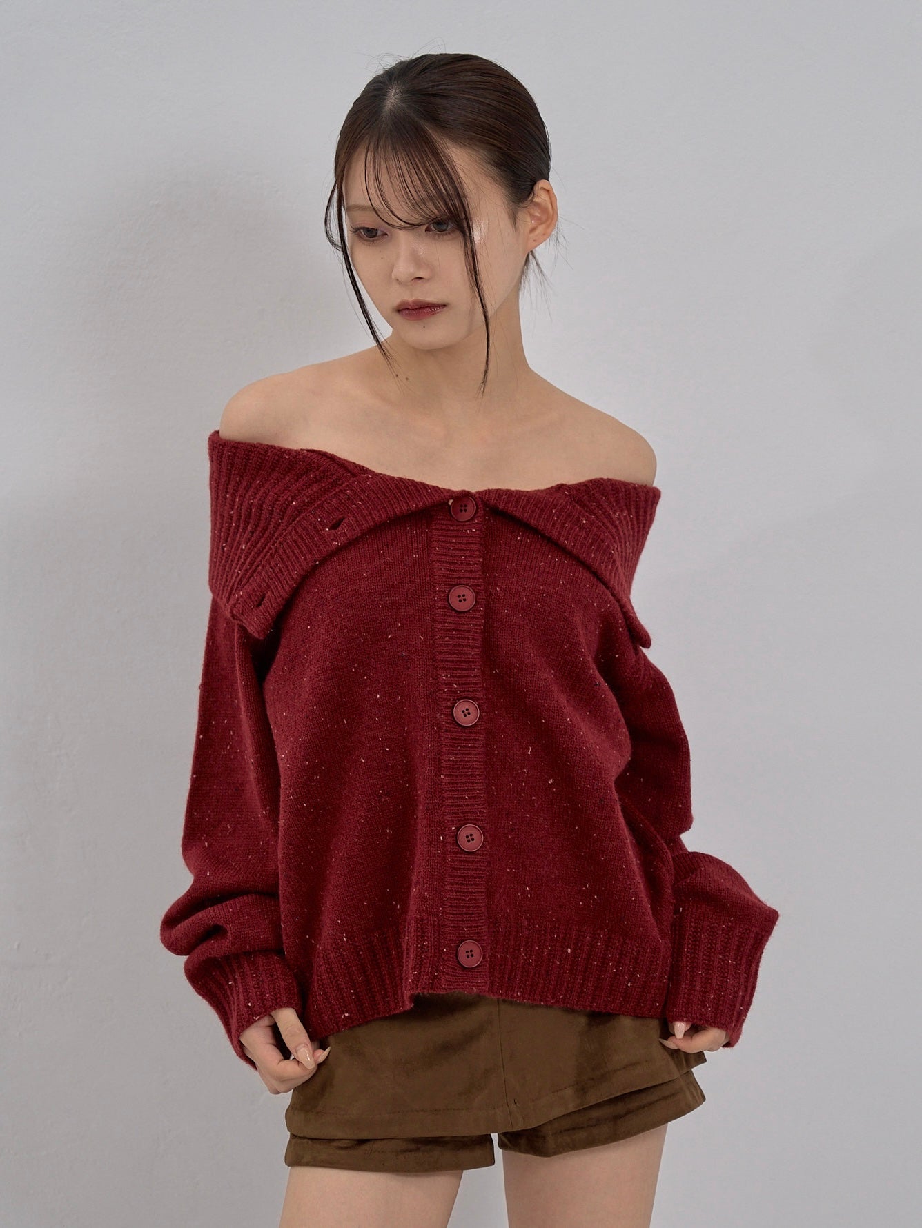 nep high neck cardigan