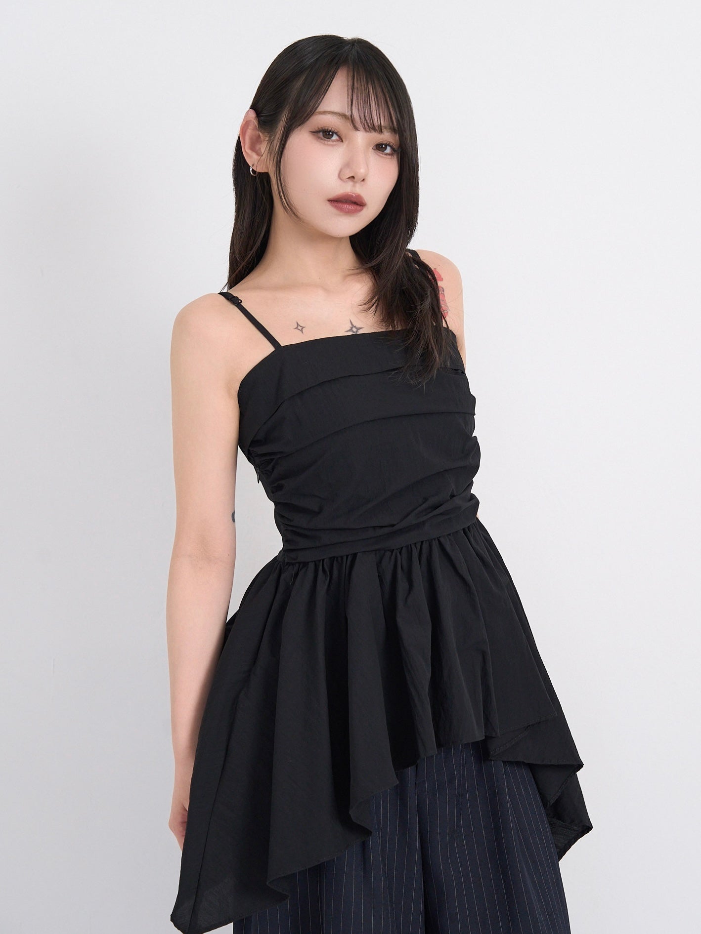 shirring peplum tops