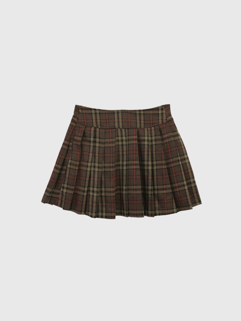 pleats mini skirt