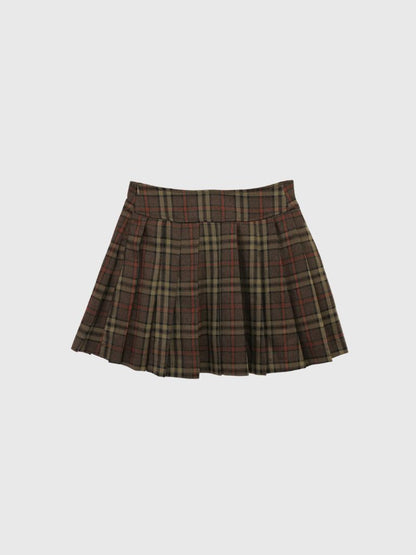 pleats mini skirt