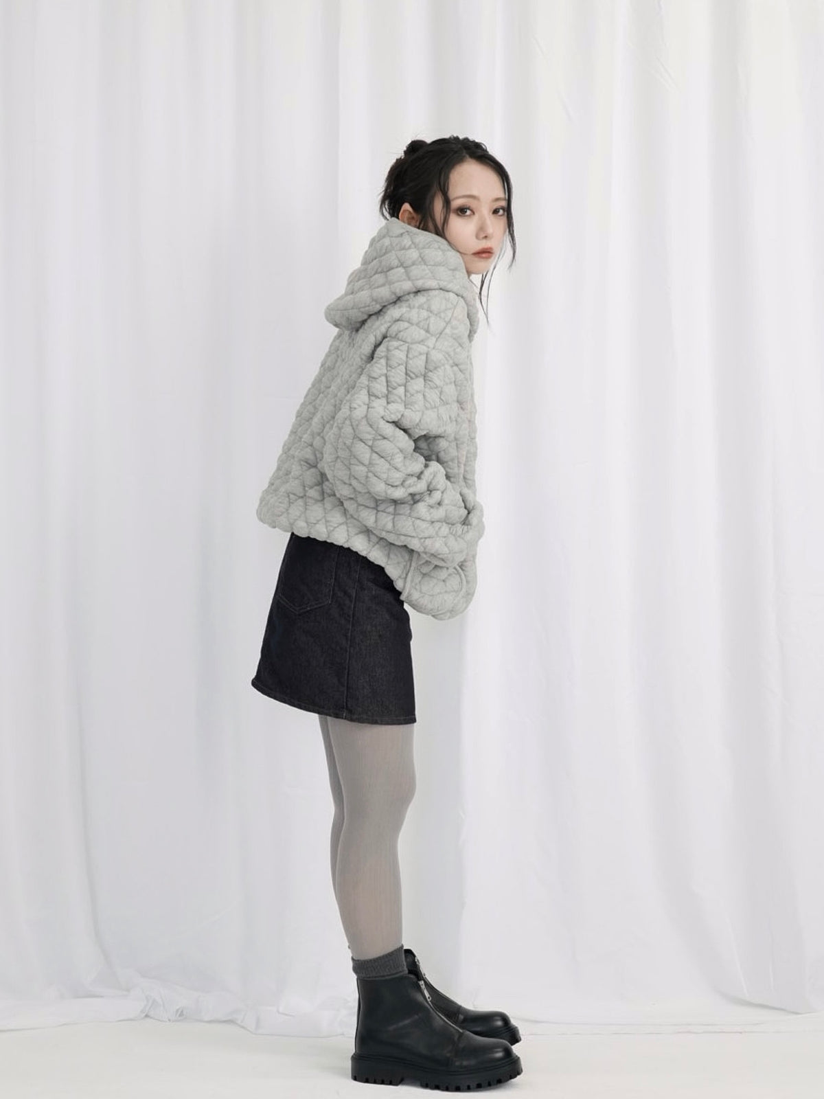 soft quilting hoodie