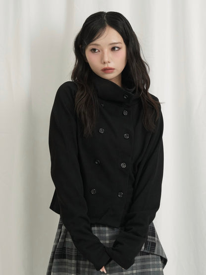 minimal double button cardigan