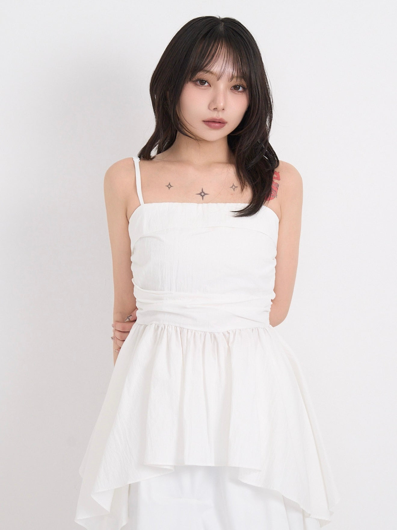shirring peplum tops