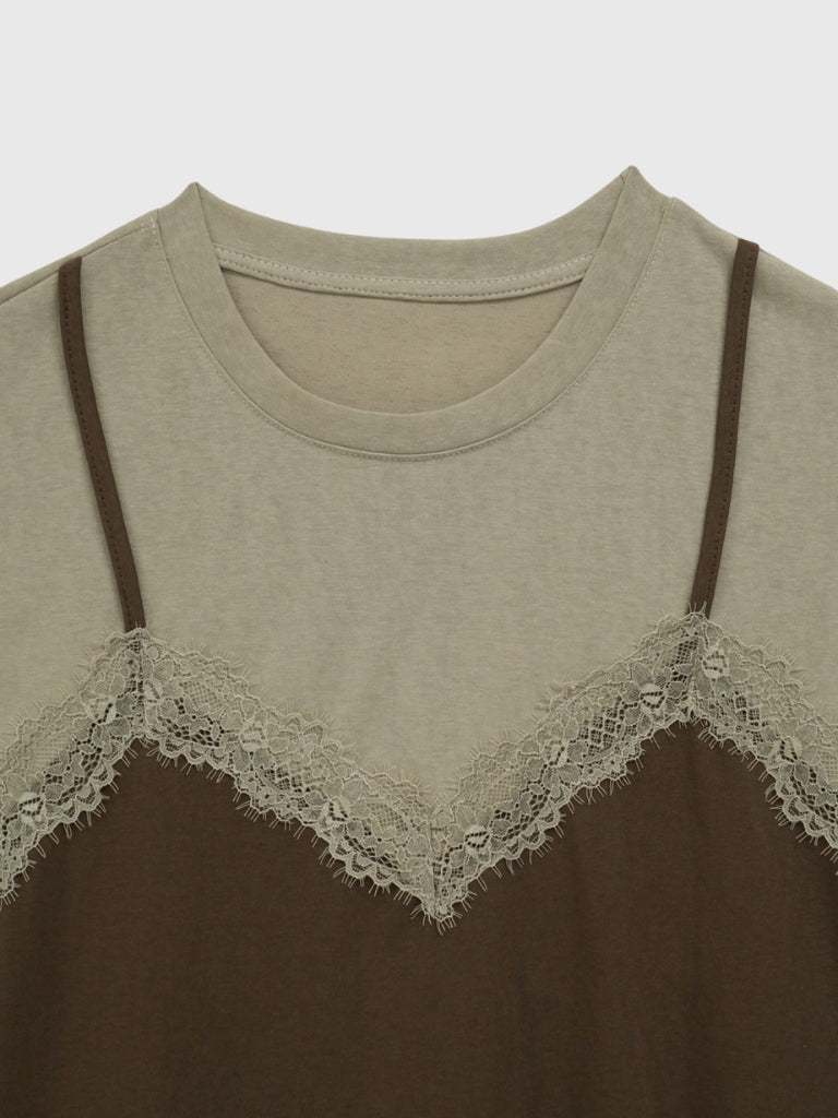 lace bustier layered tops