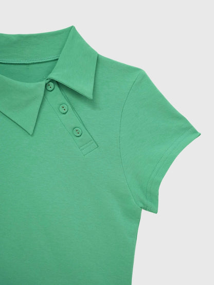 mini collar compact tops