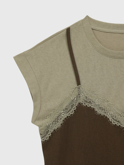 lace bustier layered tops