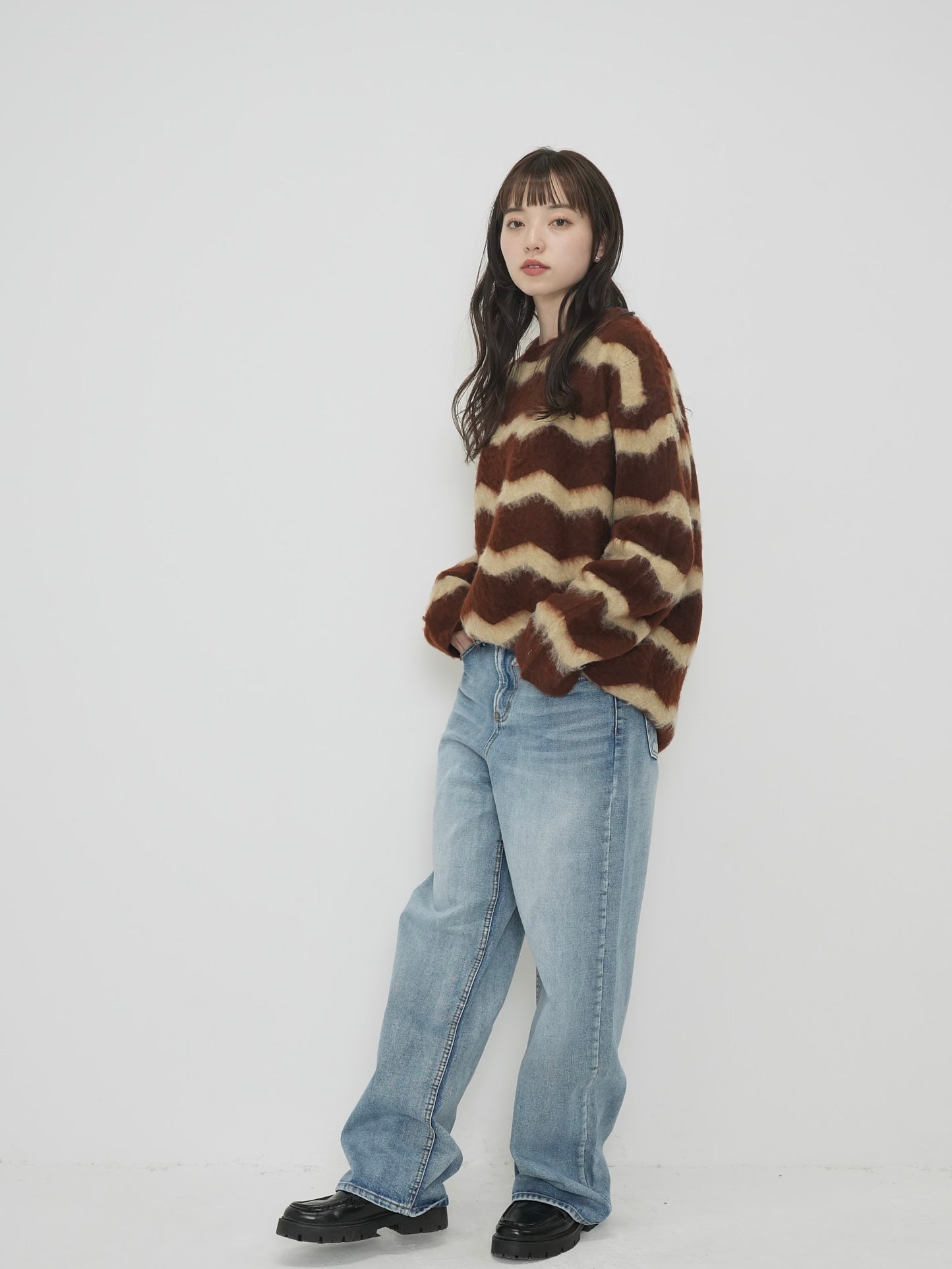 wave mohair knit